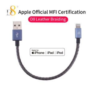 d8 mfi genuine leather lightning charging cable for all iphone